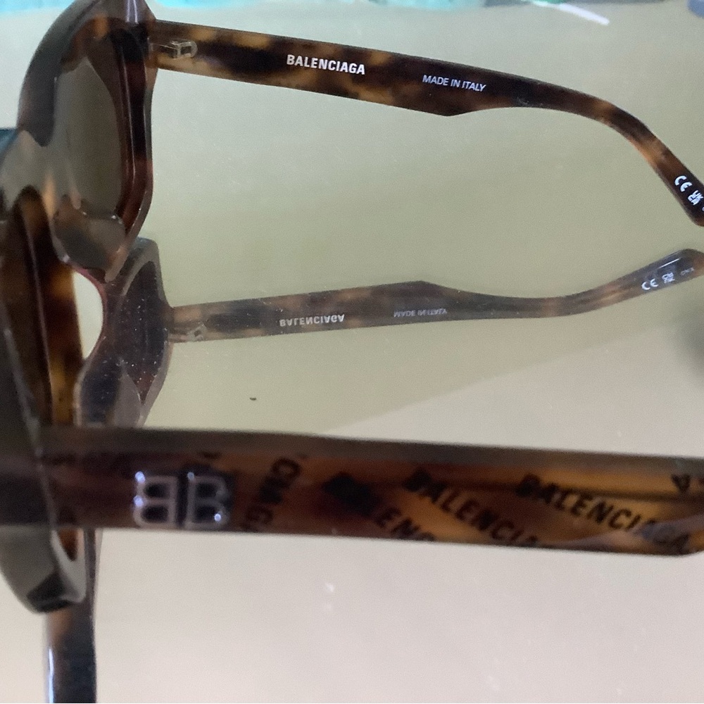 Balenciaga Brown Square Sunglasses